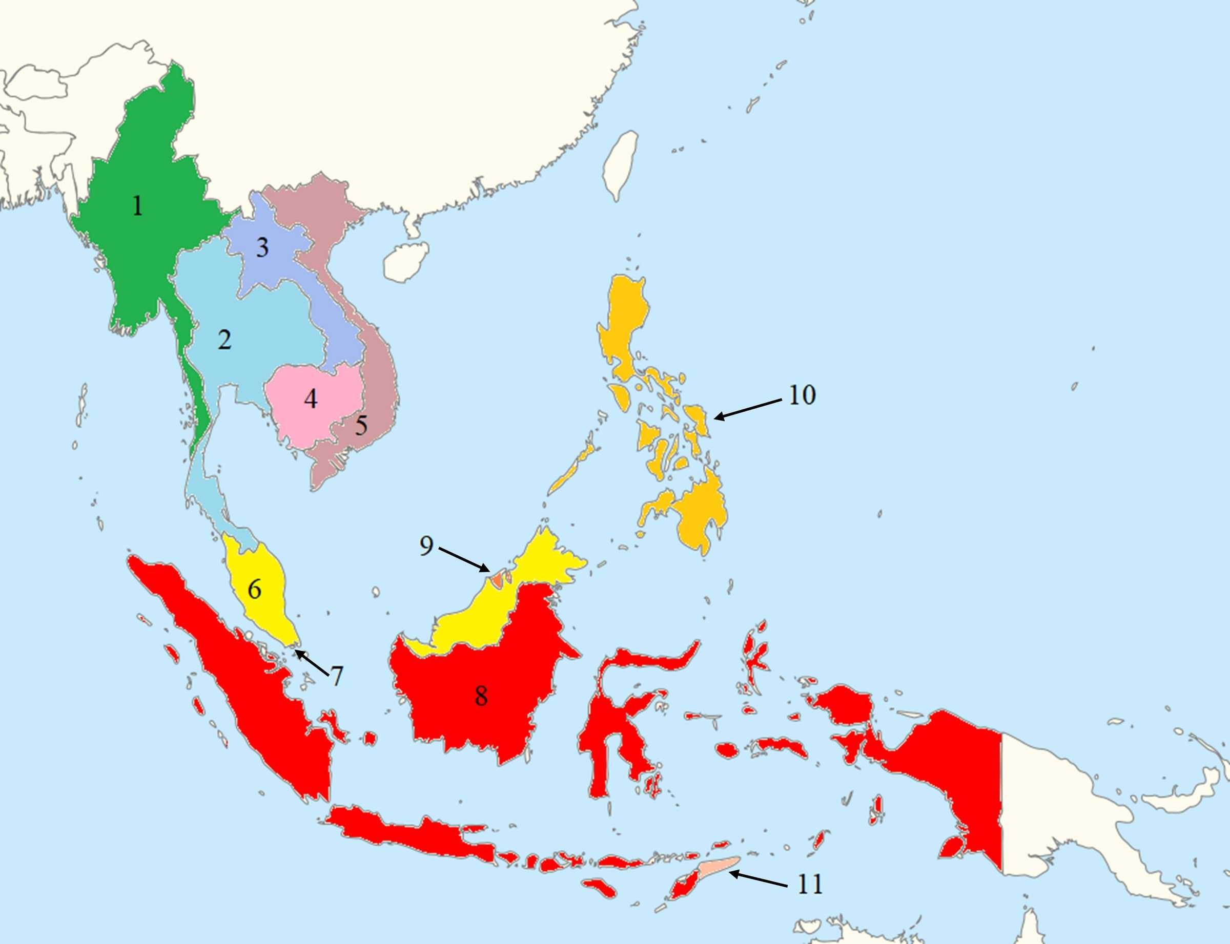 Mapping Southeast Asia Quiz Asia 11 Questions